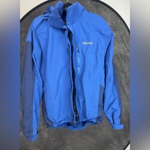 Marmot Men’s Waterproof Hooded Jacket – Blue – L